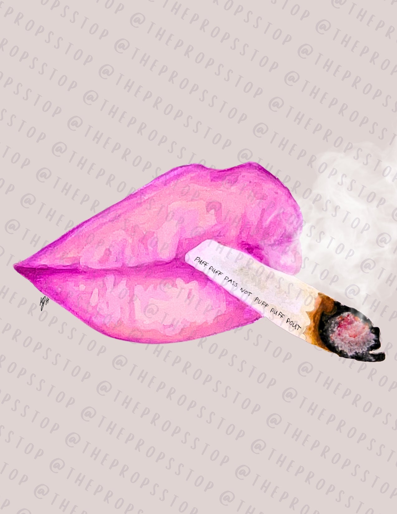 Puff Puff Pout Original Art (Digital File)